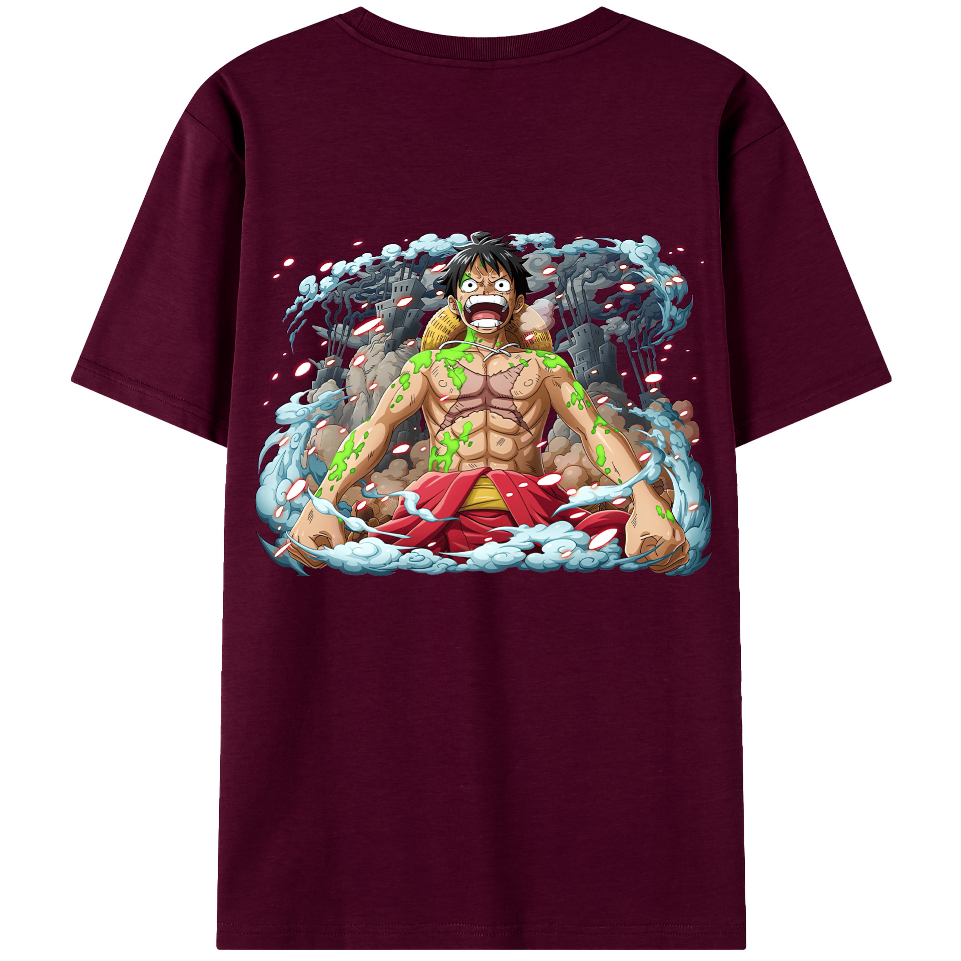 ワンピース モンキー・D・ルフィ ONE PIECE Monkey D. Luffy レディース半袖Tシャツ(バックプリント)